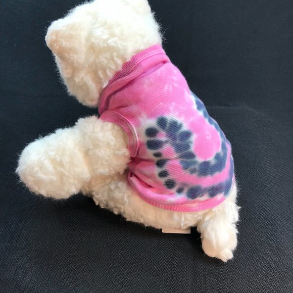 NWOT Custom Tie-Dyed Lucky Horseshoe Doggie Tee - Picture 4 of 6